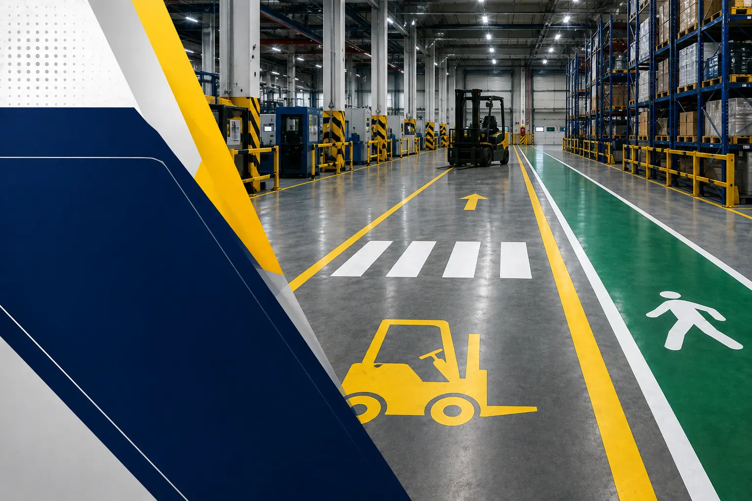 Konya Fabrika Yol Çizgisi, Forklift Yolu ve Yaya Yolu Uygulamaları