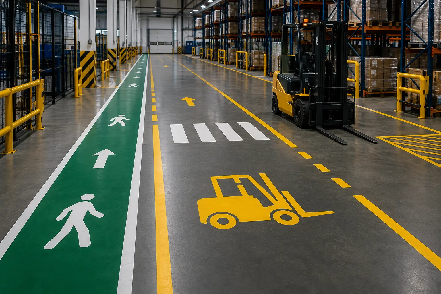Forklift ve Yaya Yolu Çizgileri